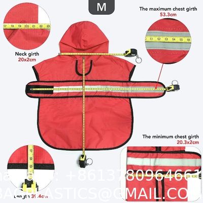 Reflective Dog Raincoat - Adjustable Waterproof Raincoat for Dogs, Lightweight Dog Hooded Slicker Rain Coat Poncho