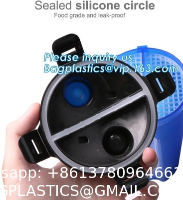 Dog Travel Water Bottle Collapsible Bowls, 2 in 1 Pet Food Container with Collapse Bowls, Outdoor Portable Water Bowls