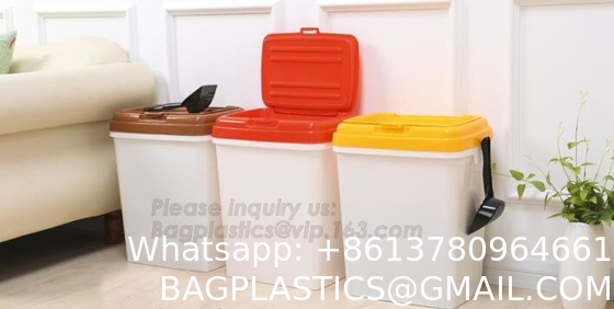 Dog Food Storage Container Large Airtight PET Food Container Measuring Cup 19lb/33qt Plastic Cat Dog Treat Containe