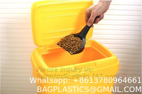 Dog Food Storage Container Large Airtight PET Food Container Measuring Cup 19lb/33qt Plastic Cat Dog Treat Containe