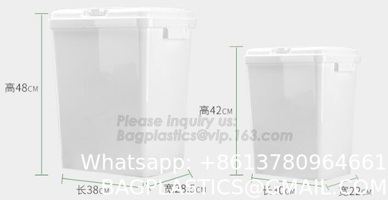 Dog Food Storage Container Large Airtight PET Food Container Measuring Cup 19lb/33qt Plastic Cat Dog Treat Containe