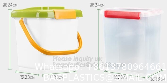 Dog Food Storage Container Large Airtight PET Food Container Measuring Cup 19lb/33qt Plastic Cat Dog Treat Containe
