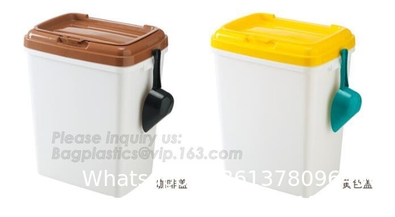 Dog Food Storage Container Large Airtight PET Food Container Measuring Cup 19lb/33qt Plastic Cat Dog Treat Containe