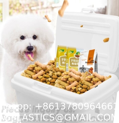 Dog Food Storage Container Large Airtight PET Food Container Measuring Cup 19lb/33qt Plastic Cat Dog Treat Containe