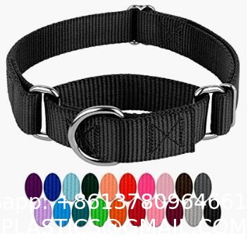 Personalized Nylon Dog Collar Multi Color Durable Pet Collar with Laser Engrave Customized Name Plate