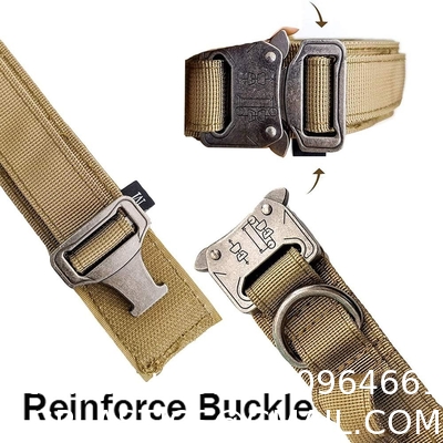 Tactical Dog Collar Military Dog Collar Nylon Dog Collar Heavy Duty Metal Buckle with Handle for Dog Training