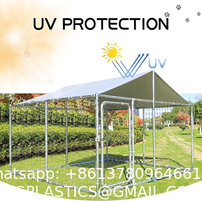 Outdoor Dog Kennels for Large Dogs with Roof, Heavy Duty Metal Dog Enclosures for Outside, Large House Cage Dog Pen