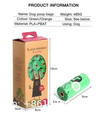 100% Compostable Cornstarchbags, Biodegradable Large Scented Dog Waste Bags Best Pet Care Poop Bags Eco
