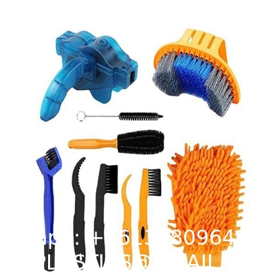 Bike Cleaning Kit (9pcs), Including Chain Cleaner for Cycling,Bicycle Clean Brush Tools for Mountain/MT/Road/BMX Bike