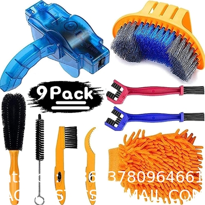 Bike Cleaning Kit (9pcs), Including Chain Cleaner for Cycling,Bicycle Clean Brush Tools for Mountain/MT/Road/BMX Bike