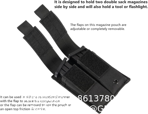 Molle Double Pistol Mag Pouch Single Double Stack Magazine For 9mm/.40 Calibers Glock