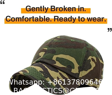 Profile Hat Baseball Cap Outdoor Camouflage Fishing Cap, Dad Hat Adjustable Unconstructed Plain Cap