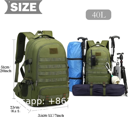 Hiking Camping Backpack 40L, Lightweight Rucksack Men Women Outdoor Sport Trekking Traveling Daypack