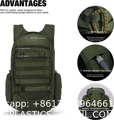 Hiking Camping Backpack 40L, Lightweight Rucksack Men Women Outdoor Sport Trekking Traveling Daypack