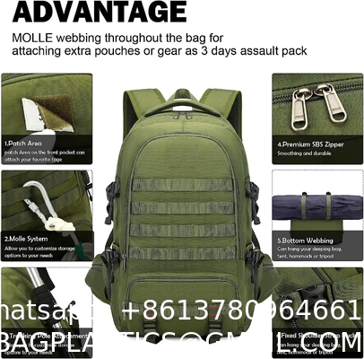 Hiking Camping Backpack 40L, Lightweight Rucksack Men Women Outdoor Sport Trekking Traveling Daypack