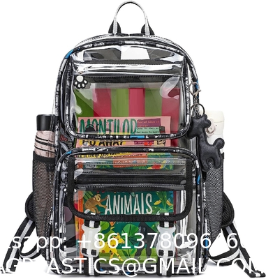 Clear Backpack Heavy Duty Kids Backpacks for Boys Clear Bookbag Stadium Approved Transparent Bags