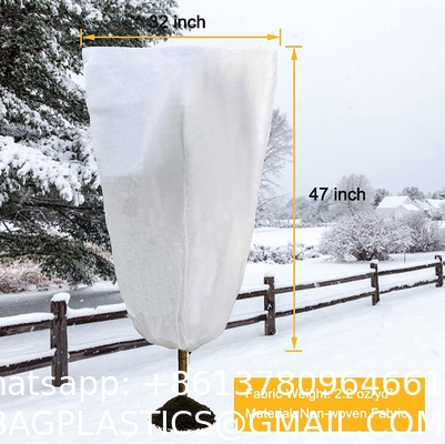 Plant Freeze Protection Covers 32 x 47 Inch Winter Shrub Cover Tree Frost Blanket Drawstring Winter Frost Prote