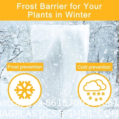 Plant Freeze Protection Covers 32 x 47 Inch Winter Shrub Cover Tree Frost Blanket Drawstring Winter Frost Prote