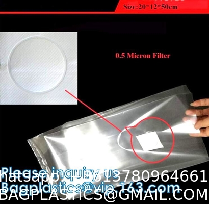 Autoclavable Mushroom Grow Bags Bulk with Microporous Filter Patchs - Large 8"x5"x20" Extra Thick 80 Micron