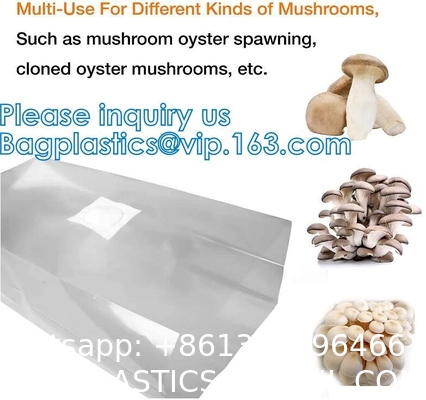 Autoclavable Mushroom Grow Bags Bulk with Microporous Filter Patchs - Large 8"x5"x20" Extra Thick 80 Micron