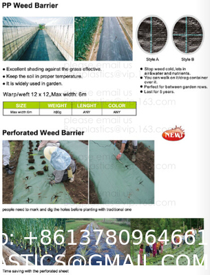 Weed Control Mulch Film, Agriculture Vegetable Black PE Films, 5 Holes Greenhouse Perforated Film