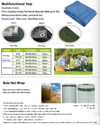Weed Control Mulch Film, Agriculture Vegetable Black PE Films, 5 Holes Greenhouse Perforated Film