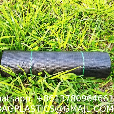 6 x 33 feet Sheet Woven Weed Control Fabric - Stabilized Black Heavy Duty 3 oz/yd² Landscape Ground Cover Membrane