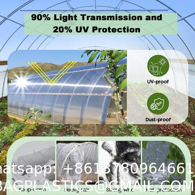 Greenhouse Plastic Sheeting 12x25 ft, 6 mil Clear Film Cover UV-Resistant Polyethylene Greenhouse Film