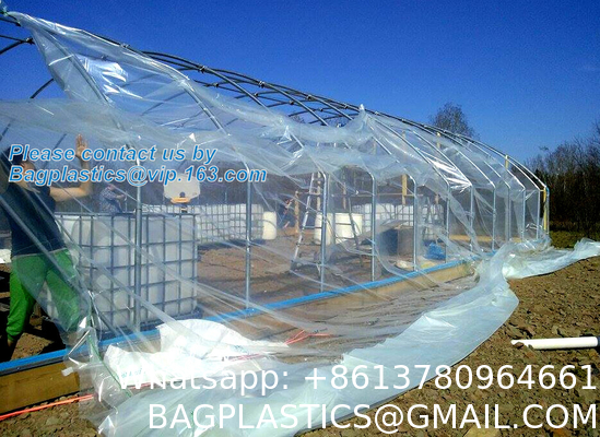 Greenhouse Plastic Sheeting 12x25 ft, 6 mil Clear Film Cover UV-Resistant Polyethylene Greenhouse Film