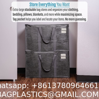 Extra Large Moving Storage Bags with Zippers, Foldable Heavy-Duty Tote for Space Saving, Alternative to Moving Boxes,