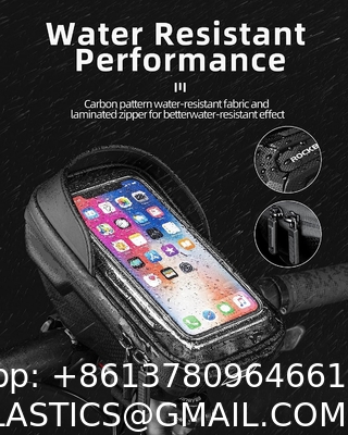 Bike Phone Mount Bag Bike Front Frame Handlebar Bag Waterproof Bike Phone Holder Case Bicycle Accessories Pouch