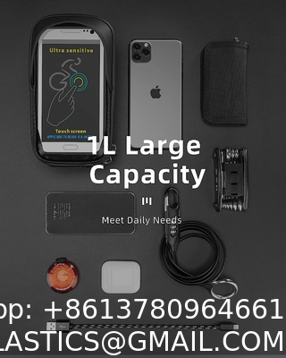 Bike Phone Mount Bag Bike Front Frame Handlebar Bag Waterproof Bike Phone Holder Case Bicycle Accessories Pouch