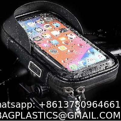 Bike Phone Mount Bag Bike Front Frame Handlebar Bag Waterproof Bike Phone Holder Case Bicycle Accessories Pouch