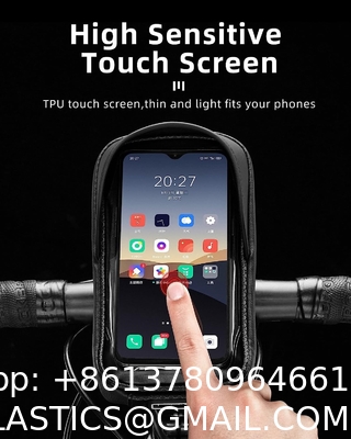 Bike Phone Mount Bag Bike Front Frame Handlebar Bag Waterproof Bike Phone Holder Case Bicycle Accessories Pouch