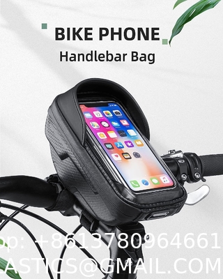 Bike Phone Mount Bag Bike Front Frame Handlebar Bag Waterproof Bike Phone Holder Case Bicycle Accessories Pouch