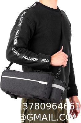 Bike Rear Rack Bag 10L Insulated Bike Trunk Cooler Reflective Bicycle Rear Seat Cargo Bag Water Resistant Bike