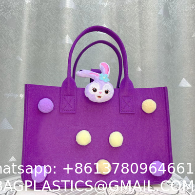 Cartoon Travel Bag Gift Handbag Baby Accompanying Hand Gift Box One-year-old Hundred Day Banquet Felt Handbag