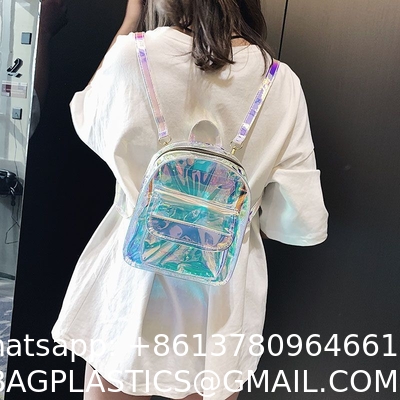 Ins Super Hot Laser Student Small Backpack Ladies Fashion Mini Transparent Backpack