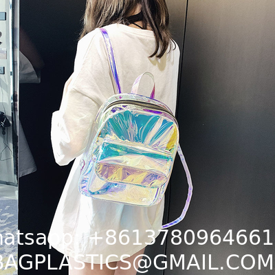 Ins Super Hot Laser Student Small Backpack Ladies Fashion Mini Transparent Backpack