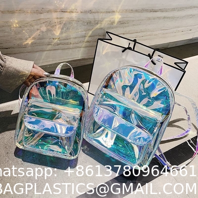 Ins Super Hot Laser Student Small Backpack Ladies Fashion Mini Transparent Backpack