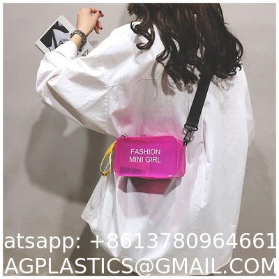 Summer Jelly Bag Transparent Bag One-Shoulder Portable Fashion Girl Bag Student Original Small Bag Simple And Large