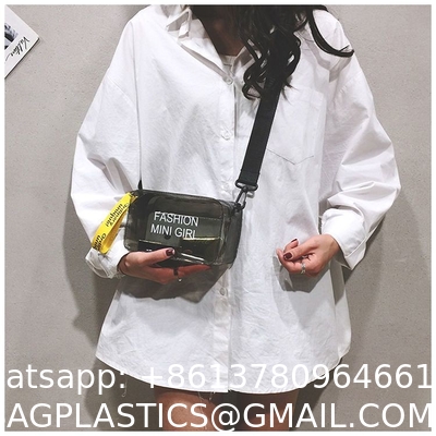 Summer Jelly Bag Transparent Bag One-Shoulder Portable Fashion Girl Bag Student Original Small Bag Simple And Large