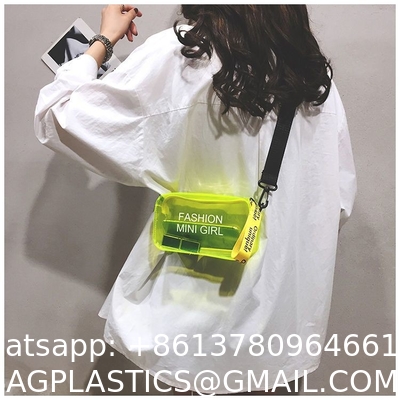 Summer Jelly Bag Transparent Bag One-Shoulder Portable Fashion Girl Bag Student Original Small Bag Simple And Large
