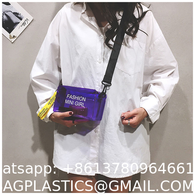Summer Jelly Bag Transparent Bag One-Shoulder Portable Fashion Girl Bag Student Original Small Bag Simple And Large