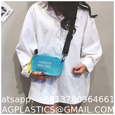 Summer Jelly Bag Transparent Bag One-Shoulder Portable Fashion Girl Bag Student Original Small Bag Simple And Large