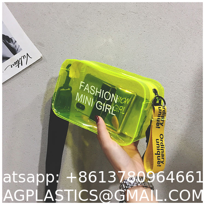 Summer Jelly Bag Transparent Bag One-Shoulder Portable Fashion Girl Bag Student Original Small Bag Simple And Large