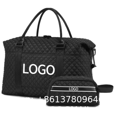 Customized Waterproof Travel Duffel Bag Set with Toiletry Carry On Weekender Sport Gym Bag with Wet Pocket