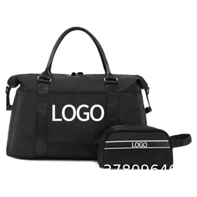 Customized Waterproof Travel Duffel Bag Set with Toiletry Carry On Weekender Sport Gym Bag with Wet Pocket