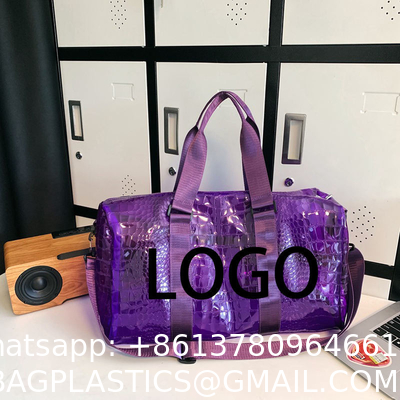 Wholesale Custom Logo Pvc Clear Jelly Color Swimming Overnight Tote Duffel Duffle Bag For Women Girls Ladies Bags