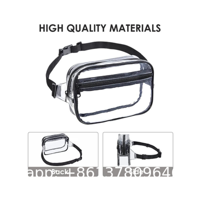 Custom New Design Sports Running Outdoor Bum Waist Belt Bag Travel Portable PVC Clear Fanny Pack Waist Bag